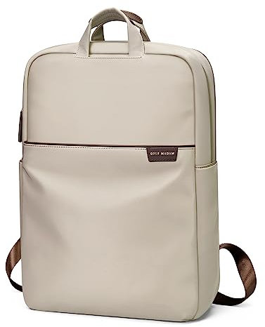 GOLF SUPAGS 13.3 Zoll Rucksack Damen Laptop Damen Handgepäck Rucksack Groß Reisetasche Dayback Laptopfach für Reise Business 9.6L Arbeitsrucksack Groß Aprikose