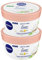 NIVEA Soufflé Kokosnusscreme, feuchtigkeitsspendende Körpercreme, leichte Textur, schnell absorbierend mit Monoi-Ölperlen, Effekt für glatte und samtige Haut – 2 Dosen à 200 ml