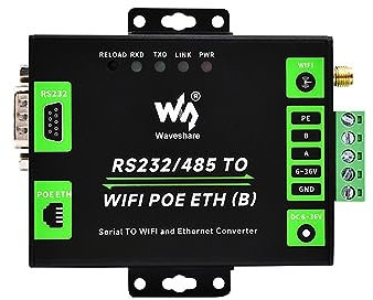 Coolwell Industrial Grade RS232/485 to WiFi POE Ethernet Serial Server 6t Modbus Gateway MQTT Gateway Metal Case