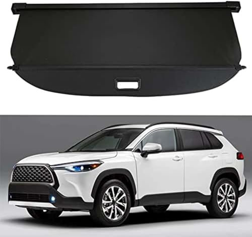 HMLTD Auto Einziehbare Hintere Kofferraum-Hutablage für Toyota Corolla Cross 2020-2022, Auto Laderaumabdeckung Kofferraumabdeckung Rollo Cargo Cover
