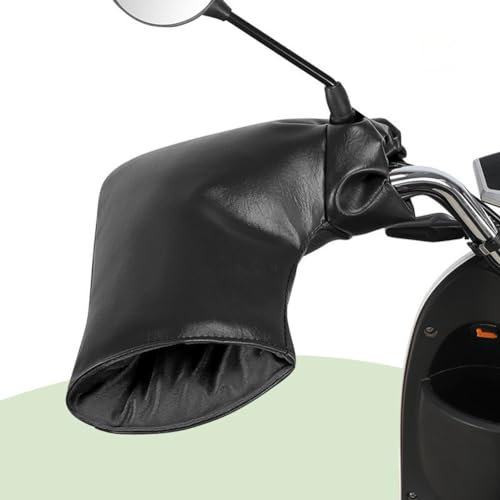 AYIDBE Hiver Gants de Guidon Moto Universel Manchon de Guidon Doublure en Polaire Chaud Moufles de Protection pour Vélo VTT Scooter Trottinette Imperméable Anti-Vent Protège-Main de Moto Homme Femme