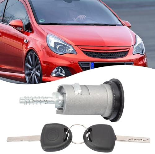 Konuooer Cilindro de cierre compatible con Opel, 90512000, cerradura de encendido, cerradura de inicio, compatible con Vectra B CC J96 95-03, con 2 llaves 0913653