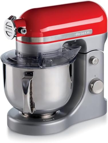 Ariete Moderna - Batidora de pie (1600 W), color rojo plateado