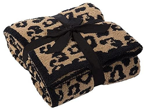 NEKOMARUKE Ultraweiche Leoparden Decke Home Kuscheldecke Sofadecke Kuschelig Cozy Throw Blanket Wohndecke Couchdecke Leoparden Decke Leopardenmuster Geschenke
