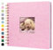 Hiwhy Scrapbook Fotoalben Leineneinband 20,5x20,5 cm 40 Seiten Hardcover Kraft Weiß Seiten Erinnerung Scrapbooking Buch für Hochzeit Reise Baby Dusche Gästebuch, Rosa