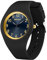Montre Étanche pour Femme - Montre de Sport avec Cadran Large et Bracelet en Silicone Souple - Pour Adolescentes et Infirmières (Noir/doré)