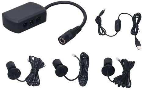 Mini-Strahler, Aluminium, USB, 5 V, dimmbar, LED-Spot-Lichter, 5 V, USB-Schaukasten-Display-Licht, 1 bis 3, dimmbar, kleine Schrankleuchte für Schmucksammlung (schwarz)