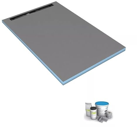 Receveur de douche à carreler 120 x 90 cm WEDI Fundo Riolito Neo + colle à carrelage