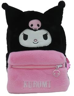 CyP Brands Hello Kitty, Sanrio, Rucksack, Taschen, Plüsch, Kuromi, Schwarz, offizielles Produkt, Schwarz, Estandar, Casual