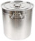 50/70/90L Edelstahl Kochtöpfe Suppentopf Silber Edelstahl Suppentopf mit Deckel Großer Camping-Kochtopf Es eignet sich zum Garen Braten und Warmhalten auf Gas- und Induktionskochfeldern usw (70L)
