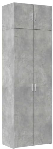 vidaXL Hochschrank Betongrau 70x42,5x225 cm Holzwerkstoff