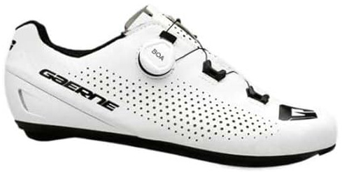 Gaerne G Tuono Road Cycling Shoes - High-Performance Road Bike Shoes with Stiff Sole, Secure Dial Closure & Ventilated Fit - Matt White - Size 46