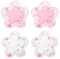 UYRVAPE PVC Sakura Untersetzer tischuntersetzer - 4pcs Rutschfestes Hitzebeständiges Sakura Untersetzer 11.5 cm Sakura Coaster Pads für Couchtisch, Restaurants,Hotels,Büros,Zuhause,Cafés, Pink/Weiß
