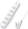 Aigostar Multiprises 5 Prises avec Interrupteur, Extension D'alimentation de 3 Mètre, Sécurité Enfant, Française, Blanc, 16A 250V
