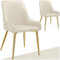 tectake® 2er Set Samt Stuhl, Esszimmerstühle, ergonomischer Sessel Stuhl, Möbel für Wohnzimmer, Armlehnstuhl für Esstisch, als Küchenstuhl, Essstühle skandinavisch, Schalenstuhl modern - beige