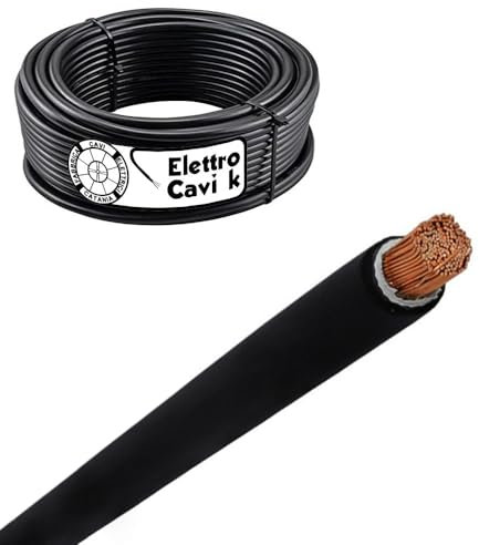 ELETTROCAVI K - CAVO ELETTRICO H07RN-F 1x4 mm² IN GOMMA NEOPRENE SUPER FLESSIBILE USO INTERNO/ESTERNO UNIPOLARE 1 POLO CPR 0,6/1 kV IEMMEQU PROFESSIONALE MADE IN ITALY 50 METRI
