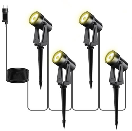 Dotrvmp Gartenbeleuchtung LED Außen 14M Gartenstrahler lampen für garten Außen IP65 Wasserdicht Gartenbeleuchtung für Bäume, Hof, Gartenweg 3000K