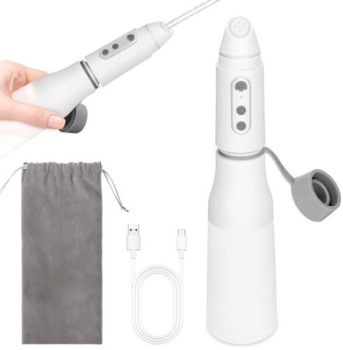 Aytop Portable Travel Bidet with 3 Flushing Modes, IPX7 Waterproof Rechargeable Electric Handheld Travel Bidet with Storage Bag Portable Bidet with 290ml Bottle for Personal Hygiene Cleaning Baby Care