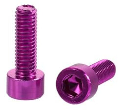 2 Pieces Bike Water Bottle Cage Bolts Hex Socket Tapping Screws for Cycling Bottle Holder Bracket Rack Accessories,Bike Water Bottle Cages, 7 Colors (Purple)