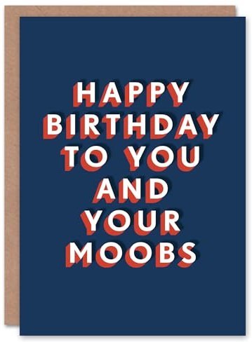 Artery8 To You And Your Moobs Rude Funny Cheeky For Him Birthday Card
