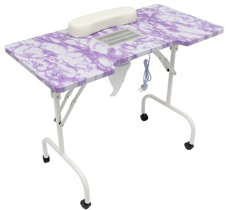YyanLAK Nageltisch, 95x48x72.5cm Manikürtisch Maniküre-Nageltisch, tragbarer Nageltisch, Faltbarer Manikürtisch für Zuhause, Studio, Friseurladen, Büro, Nagelstudio, Nageltechniker, Schönheitssalon