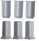 Lot de 6 blocs d'angle pour plinthes de 8 cm de hauteur , plusieurs couleurs (M, gris)