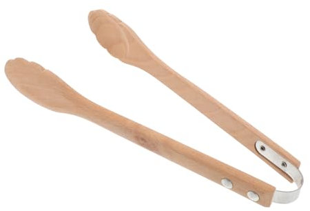 LALADEFIEE Wooden Kitchen Tongs Non- Food Clip for BBQ Pasta and Culinary Use Beech Serving Tool for Effortless Handling and Performance