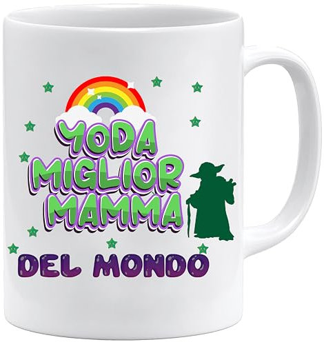 Jungle Mug Mother's Day | Yoda World's Best Mum Mug | Original Gift Idea for Women | Ceramic Coffee and Tea Mug
