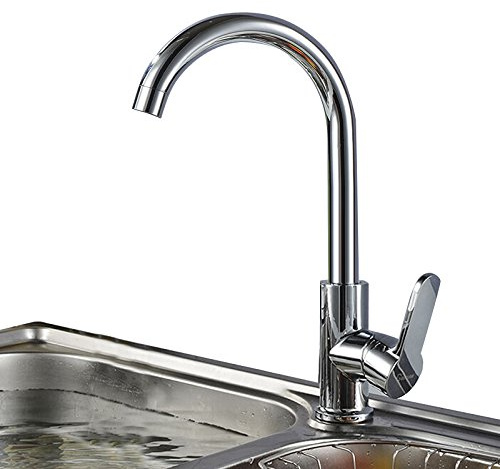 Faucet Water Faucet Cold and Hot Kitchen Full Copper Inner Core Wash Basin Faucet,Large Bend Faucet for Hose Faucet