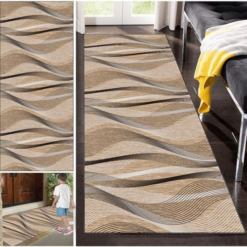 Fzamudng Tappeto Passatoia Corridoio Antiscivolo Tappeto per Cucina Tappeto Ingresso Interno Lungo 70 x 300 cm Tappeto Lavabile in Lavatrice per Cucina Salotto Bagno Camera da Letto Ingresso Casa