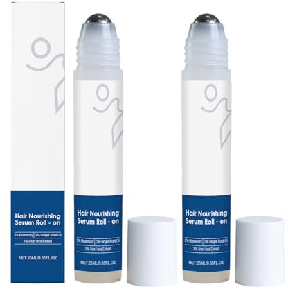 Rosmarin Haarwachstumsserum Roll On, 3% Rosmarin, 3% Redensyl & 2% Anagain, DHT-blockierendes Kopfhautserum fördert den Sauerstofffluss, reduziert Haarausfall, Paraben/Sulfat-frei, Frauen & Männer