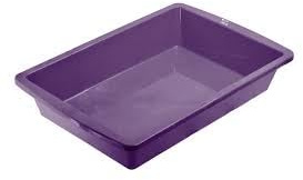 CAT CIRCUS Small Cat Litter Tray –Litter Box Tray for Large Cats & Kittens – Non-Slip, Easy Clean – Multi Cat Friendly-Durable Plastic Pet Toilet-Spacious-colour options available-Purple -pck 1