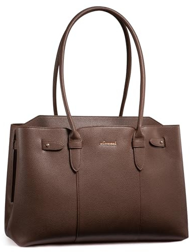 LOVEVOOK Handtasche Damen Groß, 15,6 Zoll Laptoptasche Arbeitstasche Elegant, Shopper Tasche Tote Bag Leder, Uni Schultertasche Wasserdicht Lehrertasche für Business Schule Büro