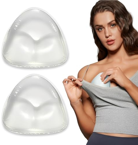 GXGM Imbottitura Reggiseno Adesivo Silicone Push Up Seno Finto Silicone Imbottiture Coppettazione Coppe Costume per Abiti Inserti Reggiseno