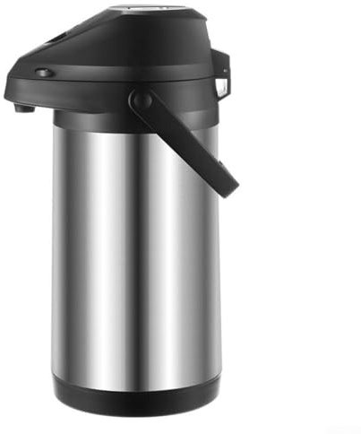 Filteilect Dispenser per caffè Airpot isolato in acciaio inox con pompa, caraffa termica da 1,9 L per bevande calde e fredde, thermos a doppia parete con spazzola per la pulizia (1,9 litri)