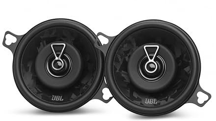 JBL Stage3 Gen2 38F 89mm 3,5 Zoll Koaxial Lautsprecher Auto KFZ Soundsystem | 50W RMS / 400W Peak, 88dB, 4 Ohm Impedanz, 90Hz-20kHz Frequenzgang, PEI Hochtöner, ohne Gitter, laser-geätztes Cone-Design