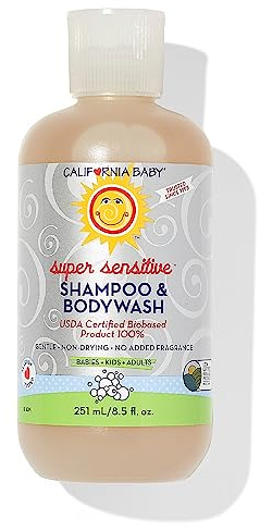 California Baby Shampooing et gel douche super sensibles pour bébé garçon 8,5 once