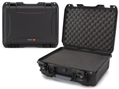 Nanuk Large Series 930 Leichter, wasserdichter Koffer aus NK-7-Harz mit Raster-Schaumeinsatz, Schwarz