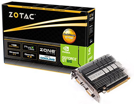 Zotac GT 610 ZT-60603-20L NVIDIA GeForce GT 610 Grafikkarte (PCI-e, 1GB GDDR3 Speicher, 2X DVI-I, Mini-HDMI, 1 GPU)