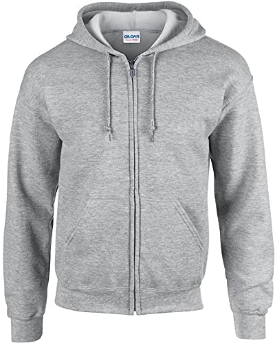 GILDAN Heavy Blend Unisex Adult Full Zip Hooded Sweatshirt Top