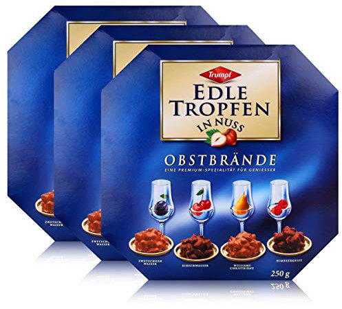 Trumpf Edle Tropfen in Nuss, Obstbrnde, 3er Pack (3 x 250 g)