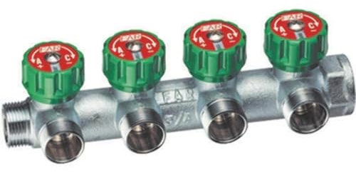 FAR Collettore 4 derivazioni Attacco MF 3/4, Multicolore, Standard