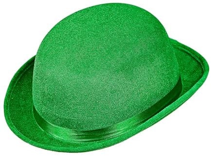 W WIDMANN MILANO Party Fashion 14351 - Bowler St. Patricks Day, aus Samt, Grün, Hut, Accessoire, Karneval, Mottoparty