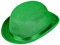 W WIDMANN MILANO Party Fashion 14351 - Bowler St. Patricks Day, aus Samt, Grün, Hut, Accessoire, Karneval, Mottoparty