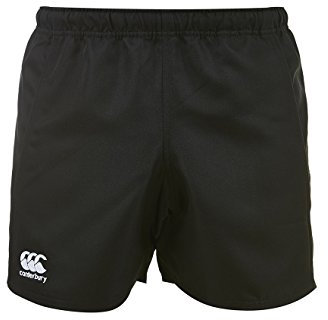 Canterbury Men's Advantage Rugby Shorts | Lightweight Gym Shorts, Black, L