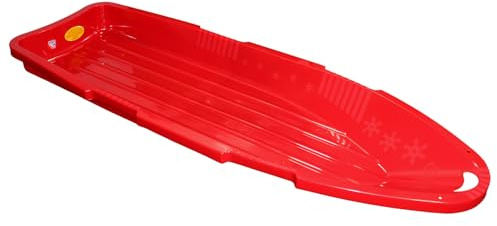 ESP 48 Sno Cruiser Toboggan – Two-Rider Sled – Tough Polyresin, Diamond-Polished Bottom – Red