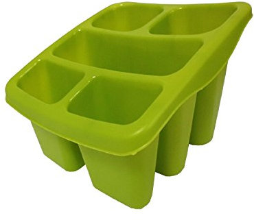 Whitefurze Cutlery Drainer, Plastic, Leaf Green