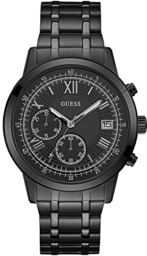 Guess Herren Chronograph Quarz Uhr mit Edelstahl Armband W1001G3