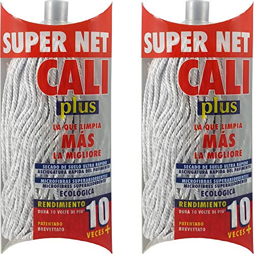 Super Net Cali Fregona de Microfibras Bicolor (Gris, 2)
