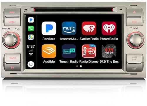 erisin 8 Kern Android 14 4+64GB Autoradio für Ford C/S-Max Galaxy Kuga Focus Fiesta Transit GPS Navigatoin Carplay DSP Bluetooth 5.0 WiFi DVD Radio Freisprecheinrichtung